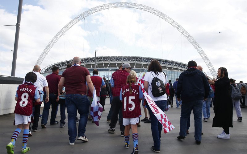 Image for Key Times, Information On Turnstiles, Flags & Drink For Villa v Fulham At Wembley