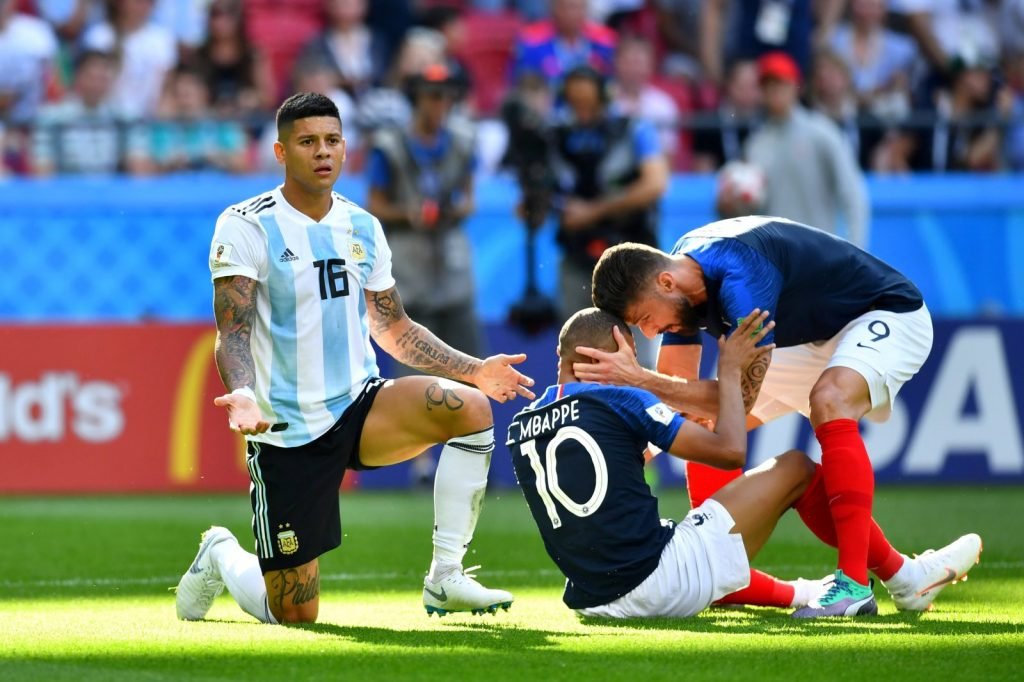 Manchester United centre-back Marcos Rojo at the 2018 Russia World Cup
