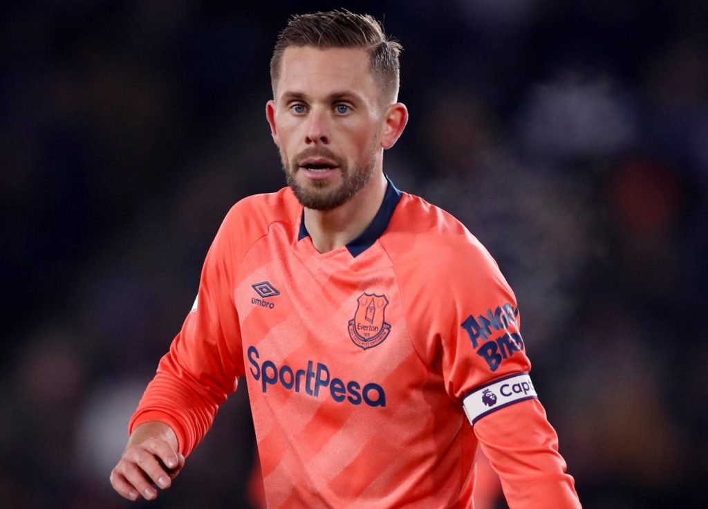 Everton's Gylfi Sigurdsson in action vs Leicester City