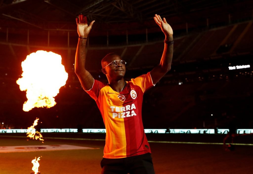 Galatasaray's new signing Jean Michael Seri during the presentation