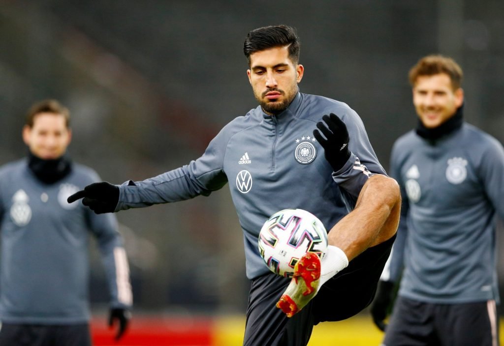 Juventus midfielder Emre Can during training with Germany
