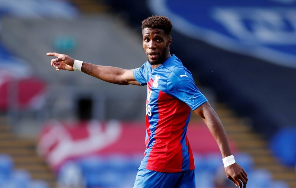 Crystal Palace's Wilfried Zaha reacts during a Pre Season Friendly v Oxford United