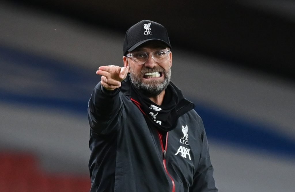 Liverpool manager Juergen Klopp reacts vs Arsenal