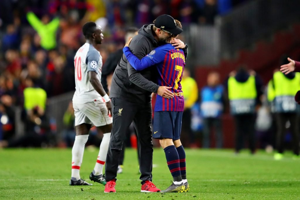 Liverpool-FC's-Jurgen-Klopp-hugs-FC-Barcelona's-Philippe-Coutinho-after-the-Champions-League-semi-final-first-leg