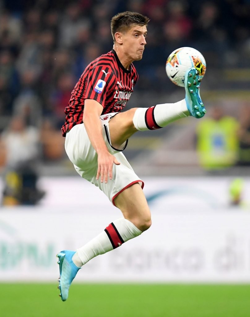 AC Milan's Krzysztof Piatek in action vs Inter Milan
