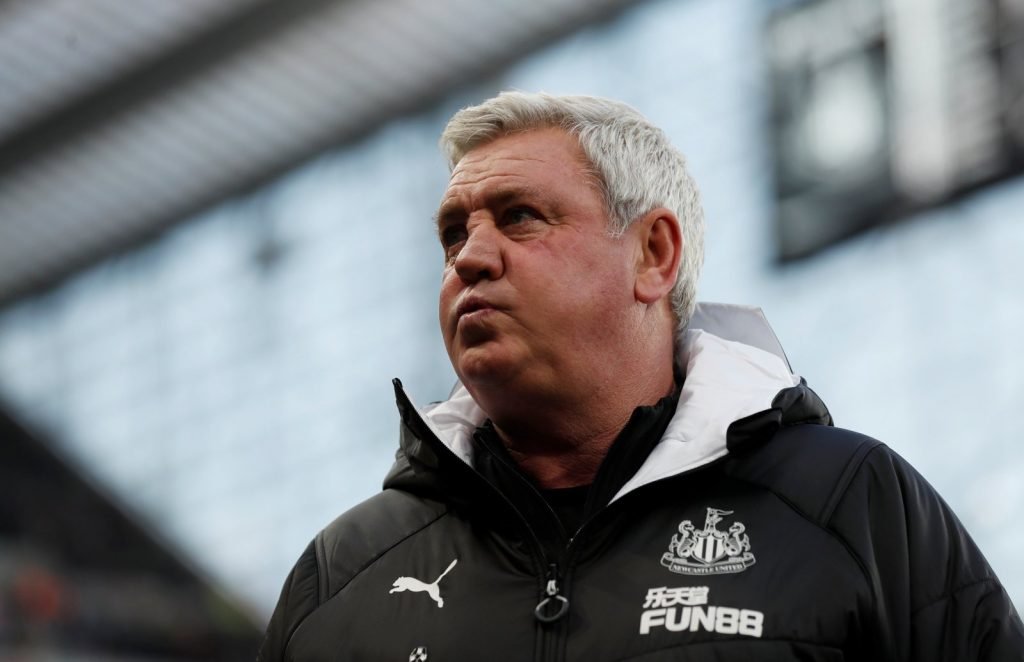 Newcastle United head coach Steve Bruce reacts v Leicester City