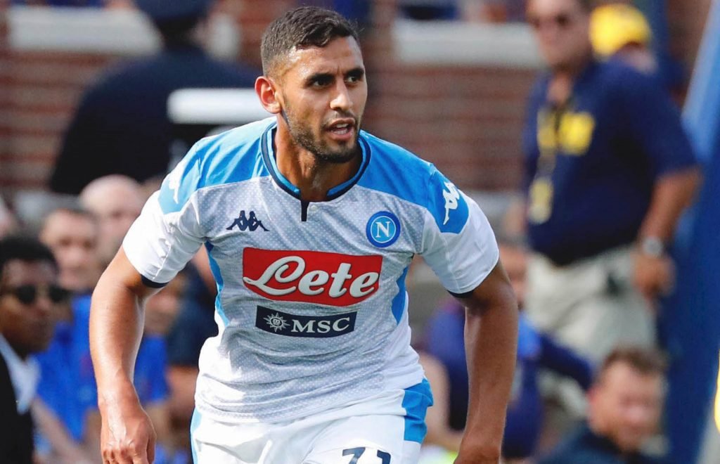 Napoli defender Faouzi Ghoulam (31) dribbles against Barcelona during a United States La Liga-Serie A Cup Tour soccer match