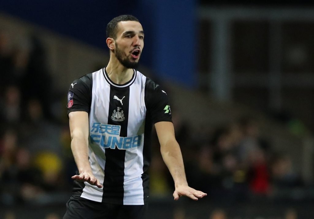 Newcastle Nabil Bentaleb in action v Oxford United, FA Cup Fourth Round Replay