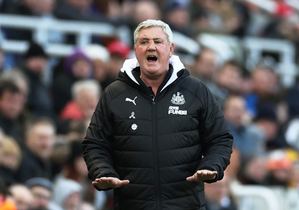 Newcastle United manager Steve Bruce reacts v Burnley