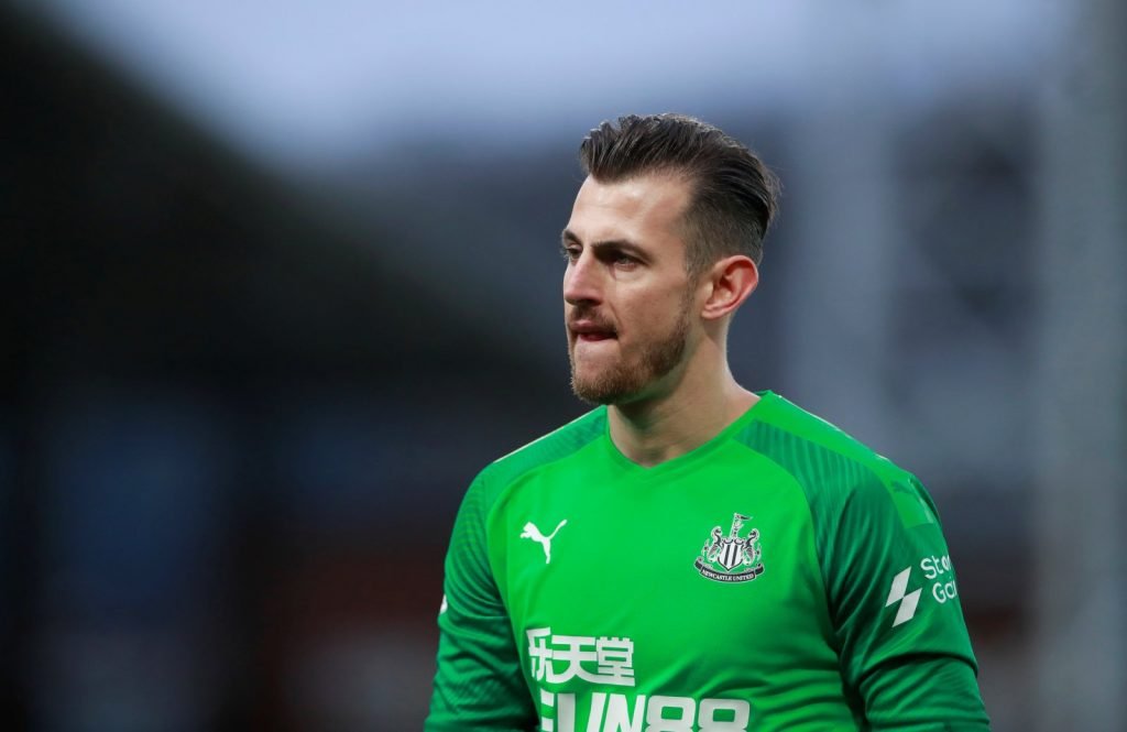 Newcastle United's Martin Dubravka looks dejected after the Crystal Palace match