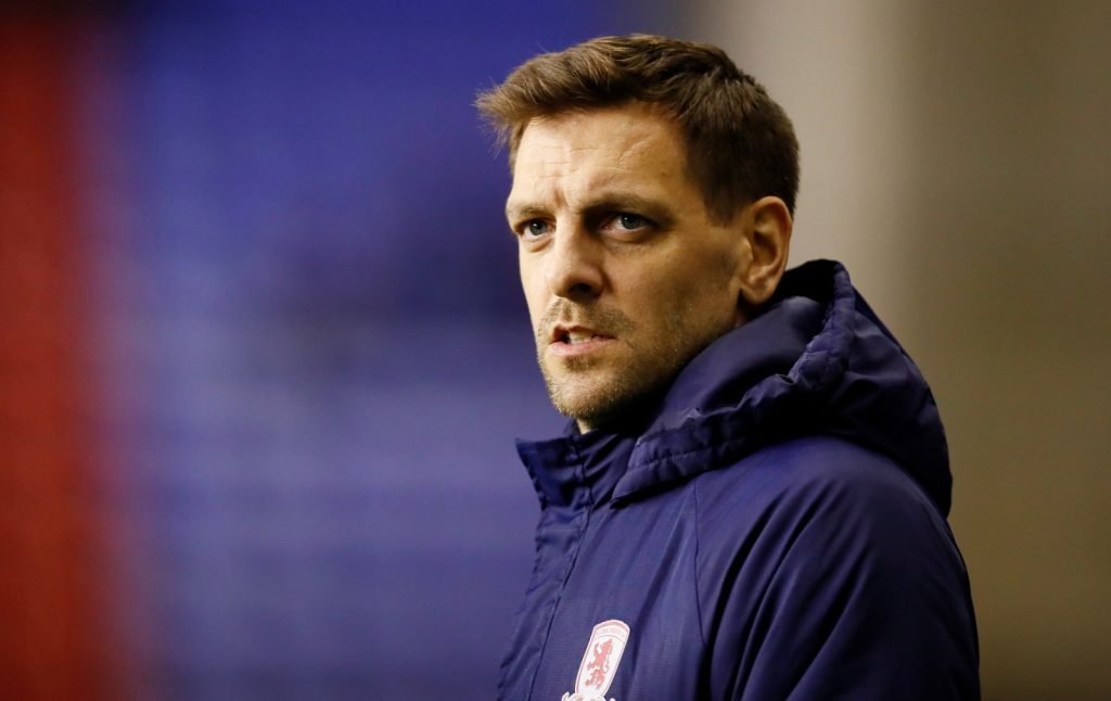 Middlesbrough manager Jonathan Woodgate before the Wigan Athletic match