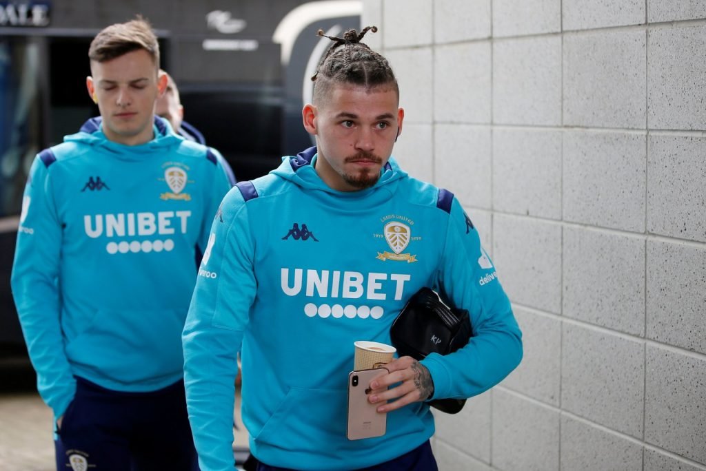 Leeds United's Kalvin Phillips after arriving at the KCOM Stadium before the Hull City match