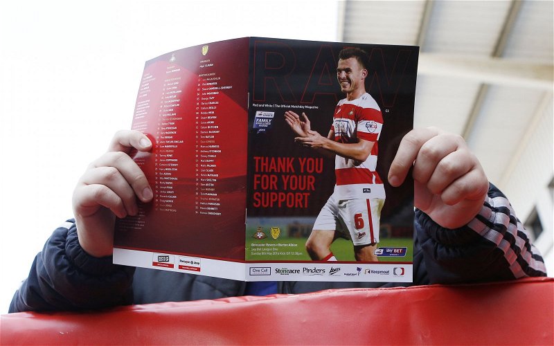 Image for Doncaster Rovers Programmes Could Become A Thing Of The Past