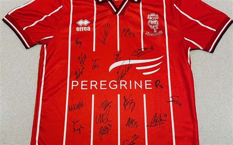 Image for eBay: 2020/21 Squad Signed Lincoln City Home Shirt