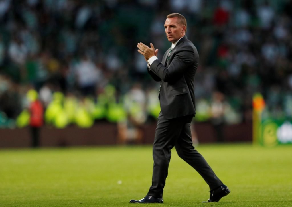 Brendan Rodgers applauds Celtic supporters