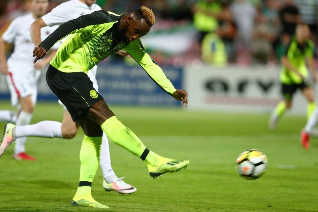 Celtic's Moussa Dembele shoots at goal