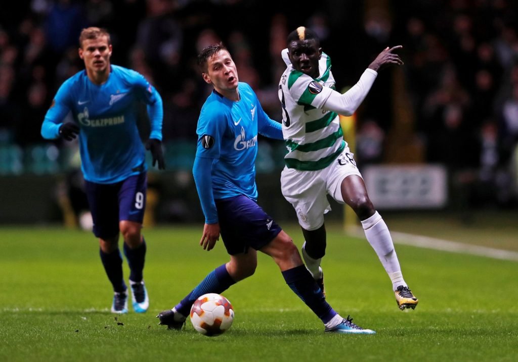 Eboue Kouassi in action for Celtic