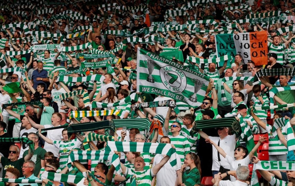 General view of Celtic fans