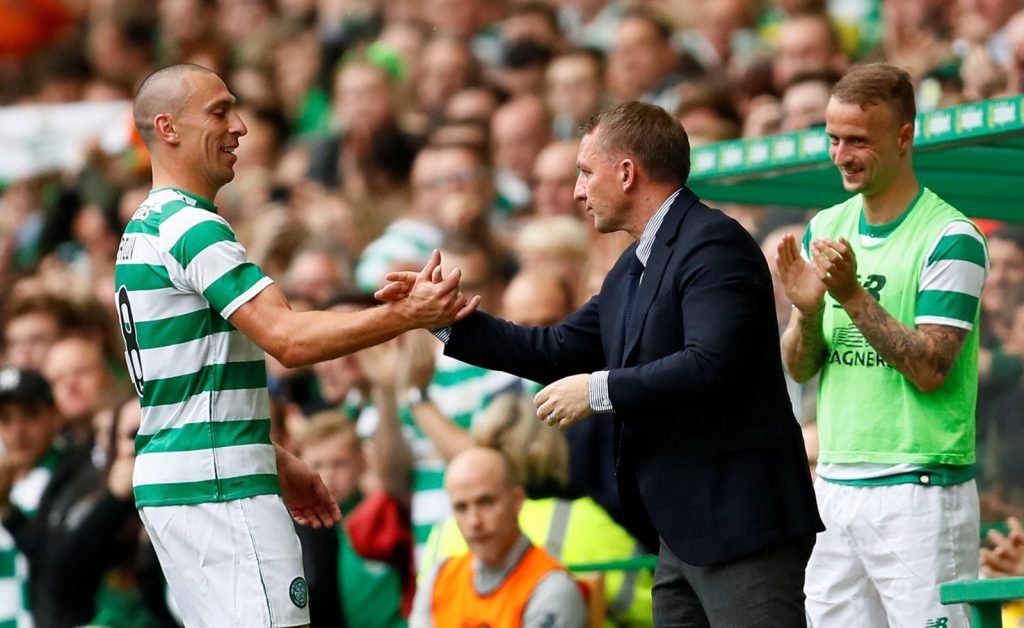 Brendan Rodgers and Celtic captain Scott Brown