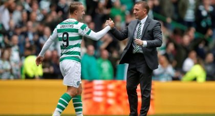 Brendan Rodgers and Celtic striker Leigh Griffiths