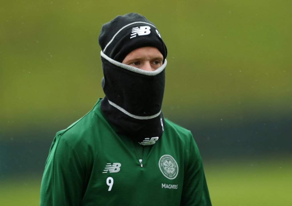 Celtic striker Leigh Griffiths in training