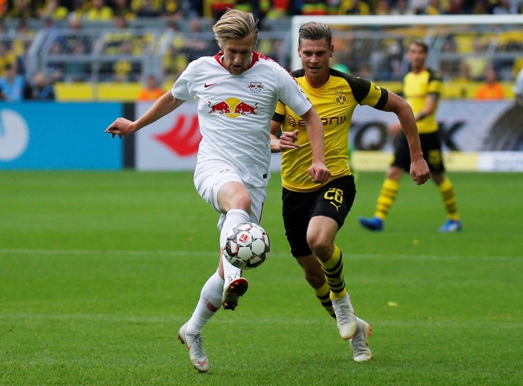 Emil Forsberg in action for RB Leipzig