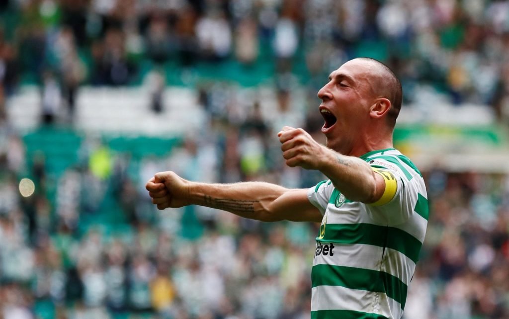 Scott Brown celebrates a Celtic victory