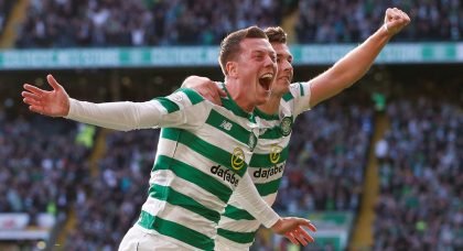 Callum McGregor celebrates a Celtic goal