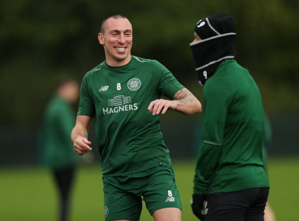 Scott Brown in Celtic training