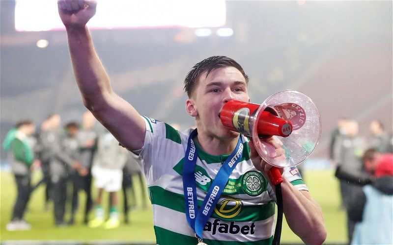 Image for Watch: Celtic star gets stuck into brilliant cup celebrations with The Green Brigade