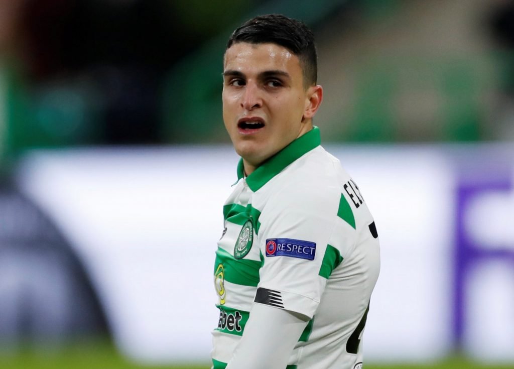 Celtic's Mohammed Elyounoussi on the ground during Europa League - Round of 32 Second Leg v FC Copenhagen