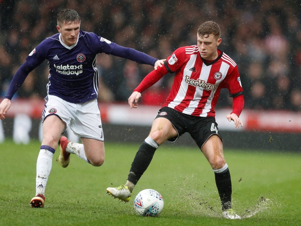 Lewis Macleod in action for Brentford