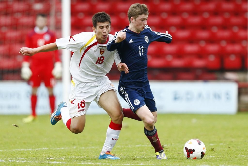 Ryan Gauld in action for Scotland U19s