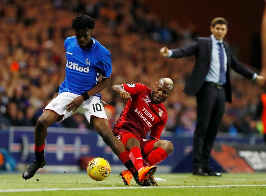 Ovie Ejaria in action for Rangers