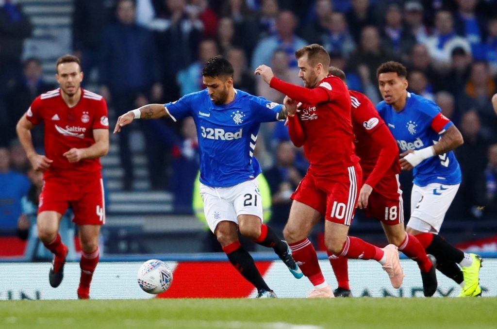 Daniel Candeias in action for Rangers