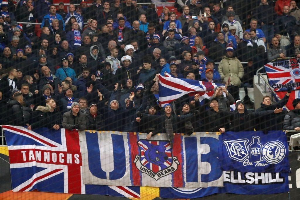 Rangers fans away from home in Europe