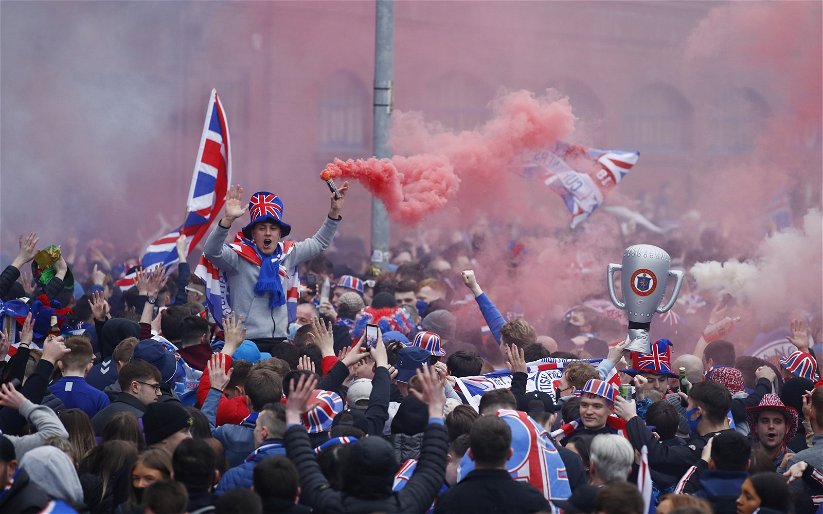 Image for Rangers flags go up in George Square