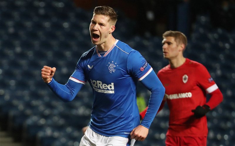 Image for Loan Ranger Itten reveals how tough Ibrox experience has improved his game
