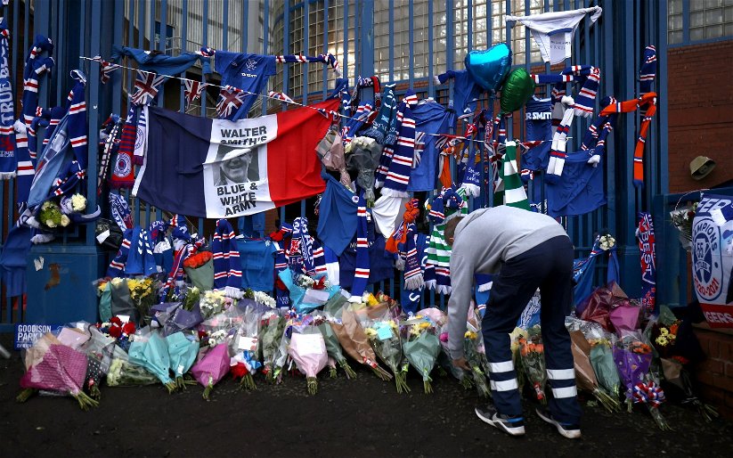 Image for Andy Goram leaves personal tribute to Walter Smith at Ibrox gates