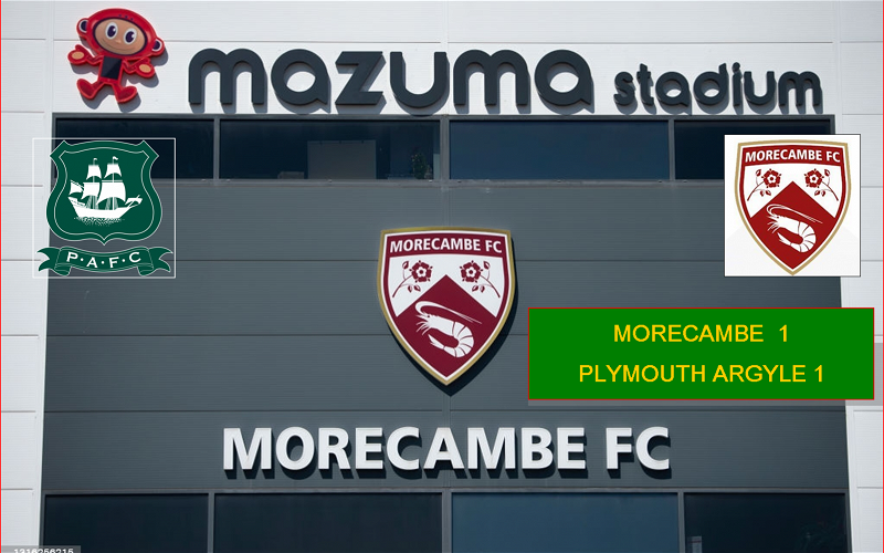 Image for Morecambe 1:1 Plymouth Argyle