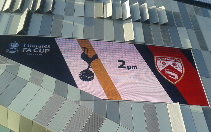 Image for Tottenham Hotspur 3:1 Morecambe. FA Cup 3rd Round.