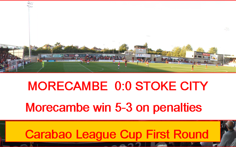 Image for Morecambe 0:0 Stoke City. Morecambe win on penalties.
