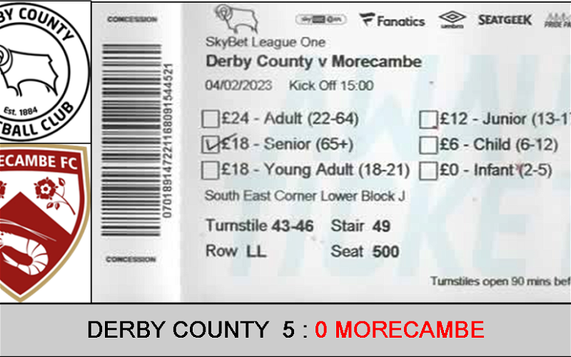 Image for Derby County 5:0 Morecambe