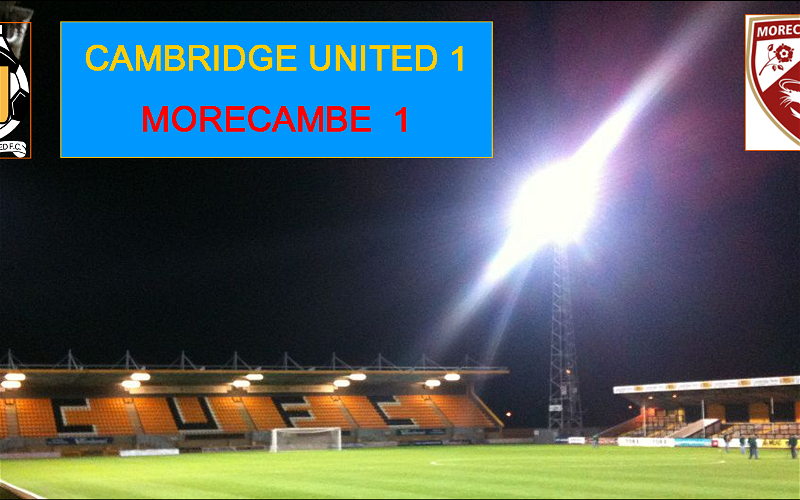 Image for Cambridge United 1:1 Morecambe.